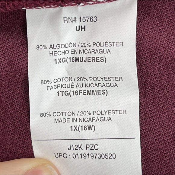 Just My Size JMS Womens Sz 1X (16W) Stretch Classic Pull On Elastic Waist - Picture 10 of 10